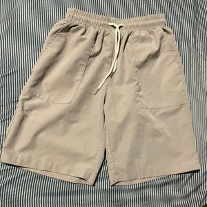 Gray nylon shorts